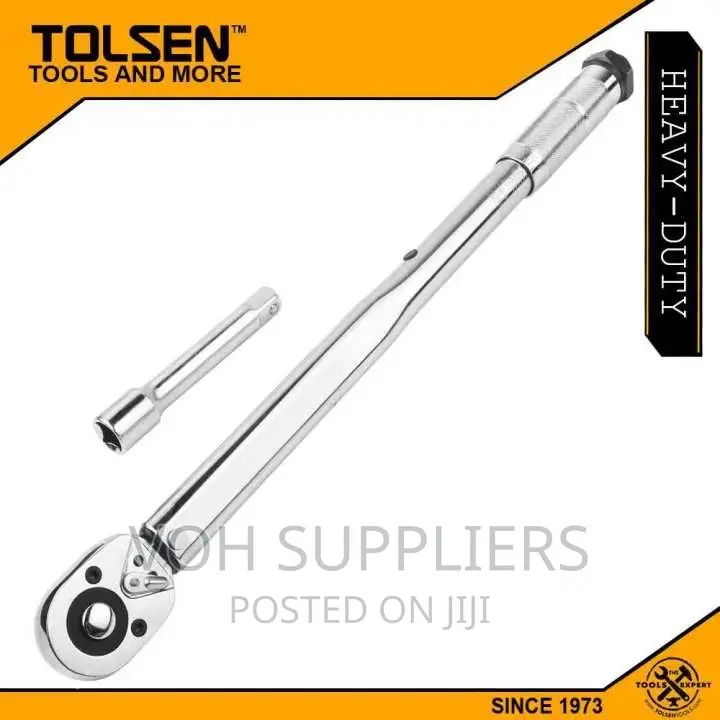 Tolsen Automatic Torque Wrench Set W/ Extension Bar (1/2" Dr