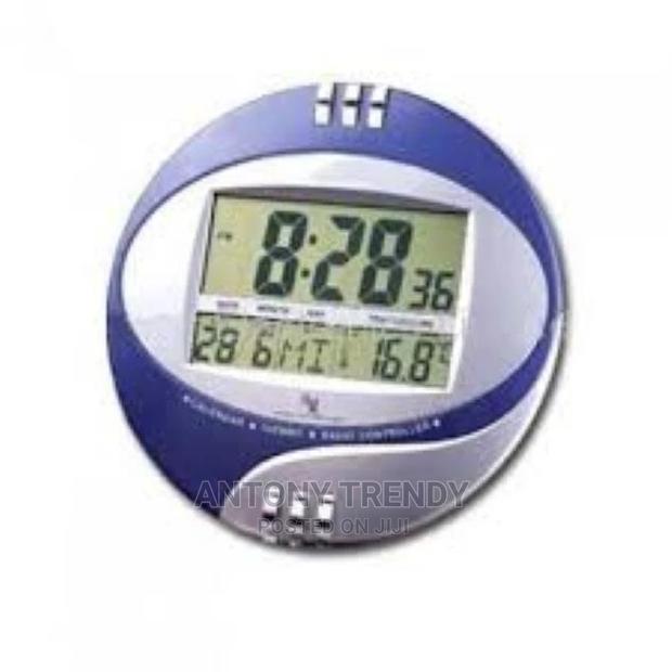 Large or Small Digital Wall Clock Kadio KD-3806 LCD Blue B
