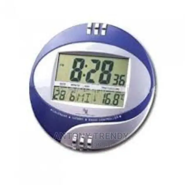 Large or Small Digital Wall Clock Kadio KD-3806 LCD Blue B