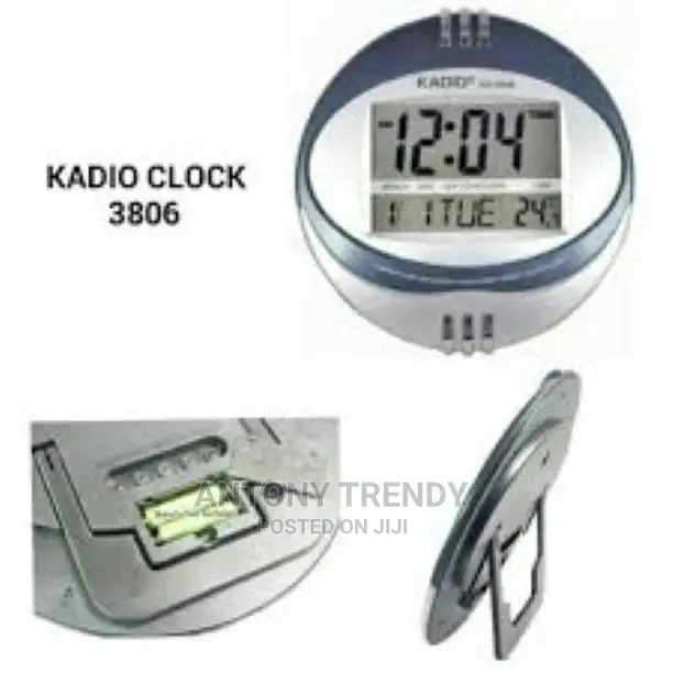 KADIO Clock KD-3806 Digital Wall Clock With Temperature Read