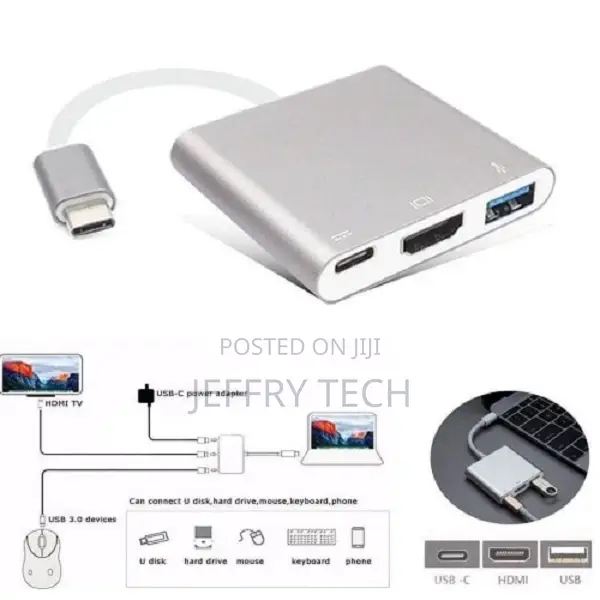 Usb Type C to Hdmi/Usb 3.0/Type C Adapter