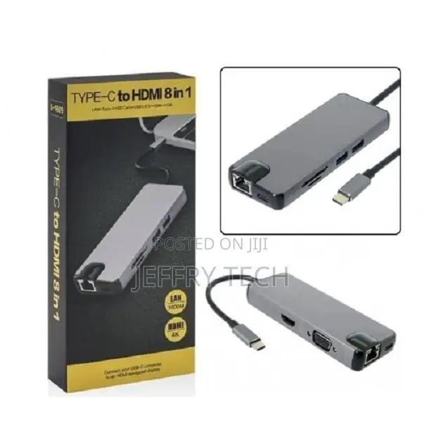 Type C to Hdmi 8 in 1 Adapter