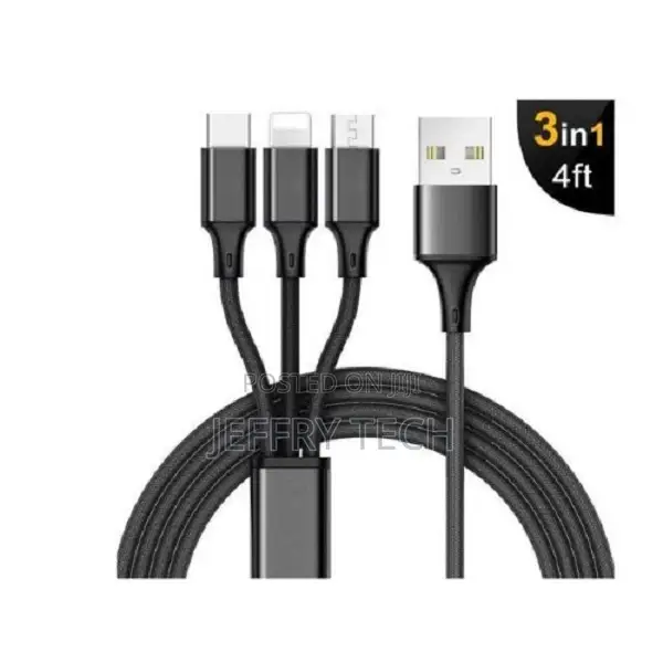 Universal Cord for Android - Type C and iPhone - 3-In-1 - 4f