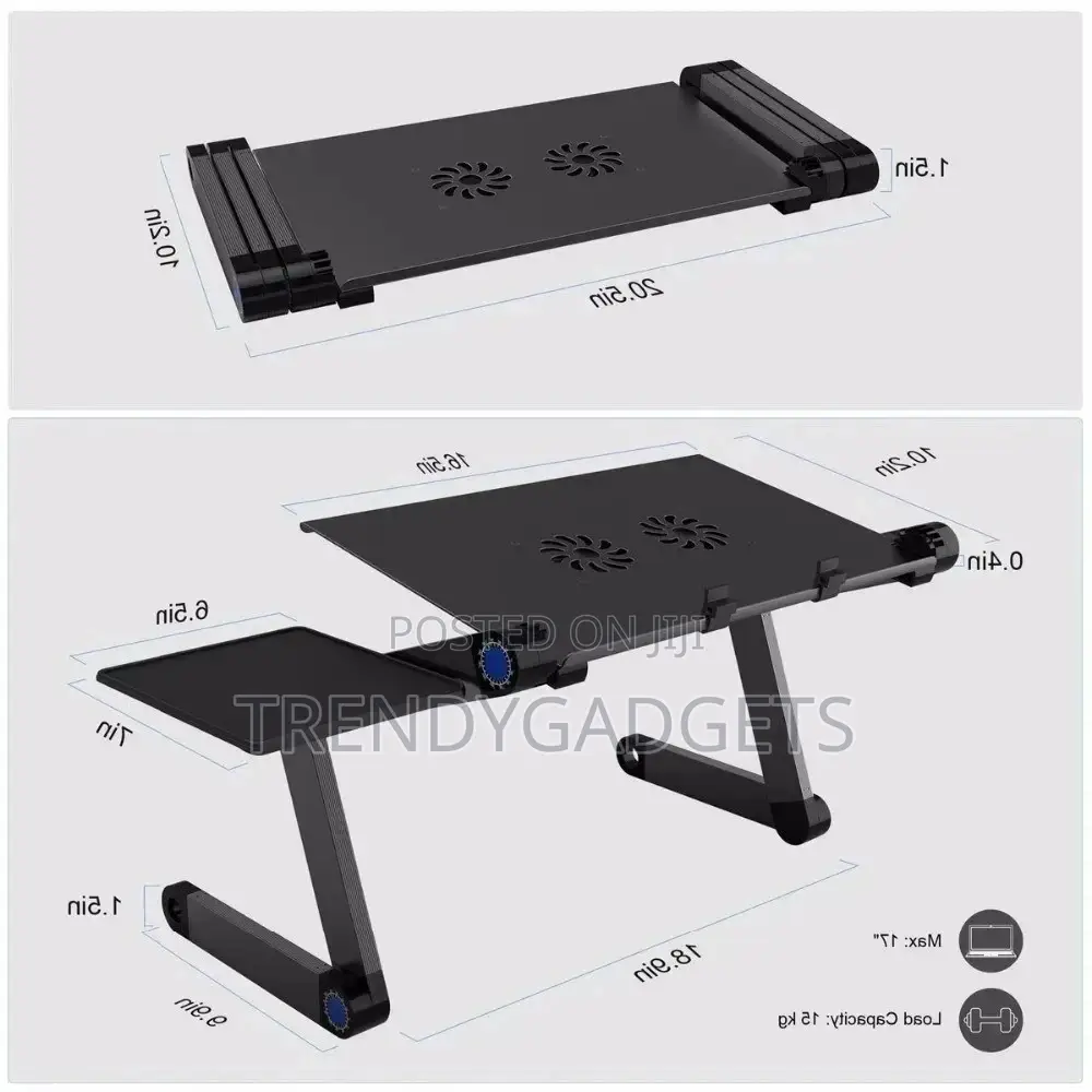 Laptop Stand Riser With Fan and Mouse Pad for Office Use