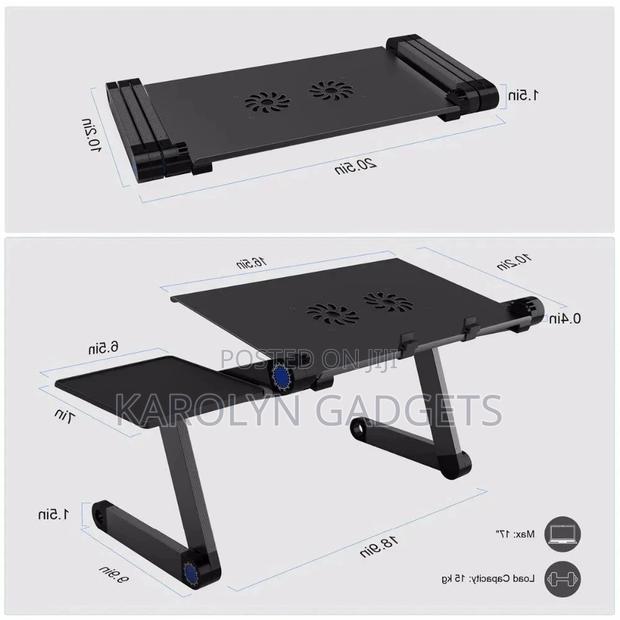 Laptop Stand Riser With Fan and Mouse Pad for Office Use