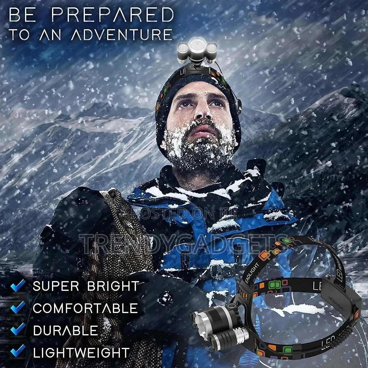 3X Xml Zoom Cree T6 LED Headlamp Torch