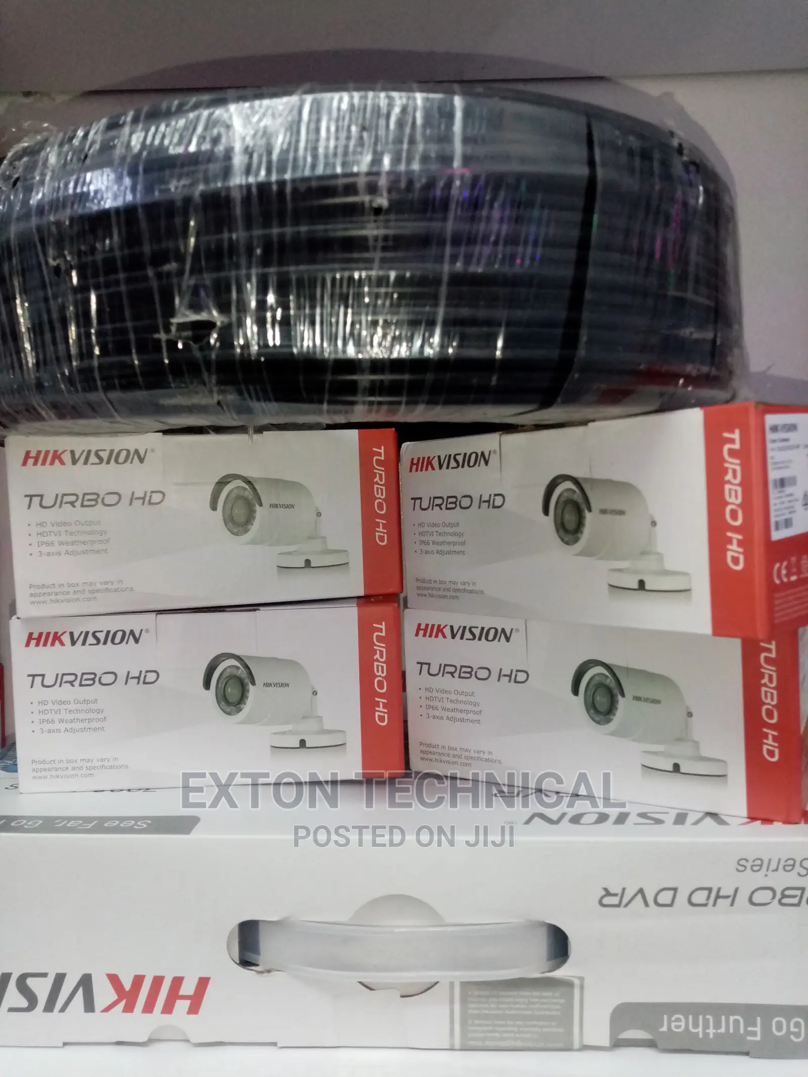 Four 4ch Hikvision Cctv Cameras Complete Kit 720p