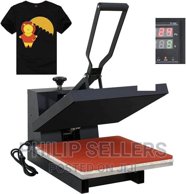 Black Heat Press Machine Digital Clamshell Transfer Sublima - main view