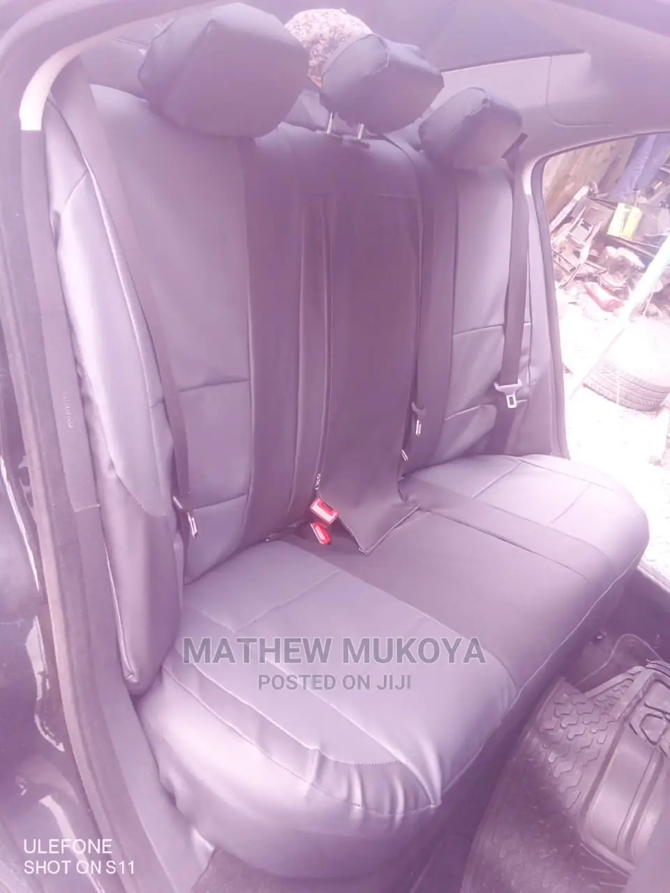 Black and Dark Grey Seat Covers