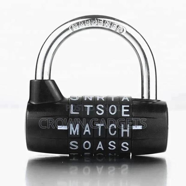 Black- 5 Lrtter/Digit Combination Padlock - main view