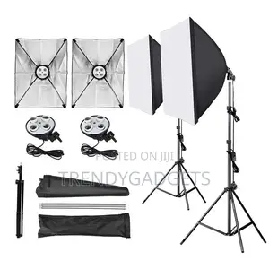 Softbox Studio Lighting Kit 4-Socket E27 With Stand