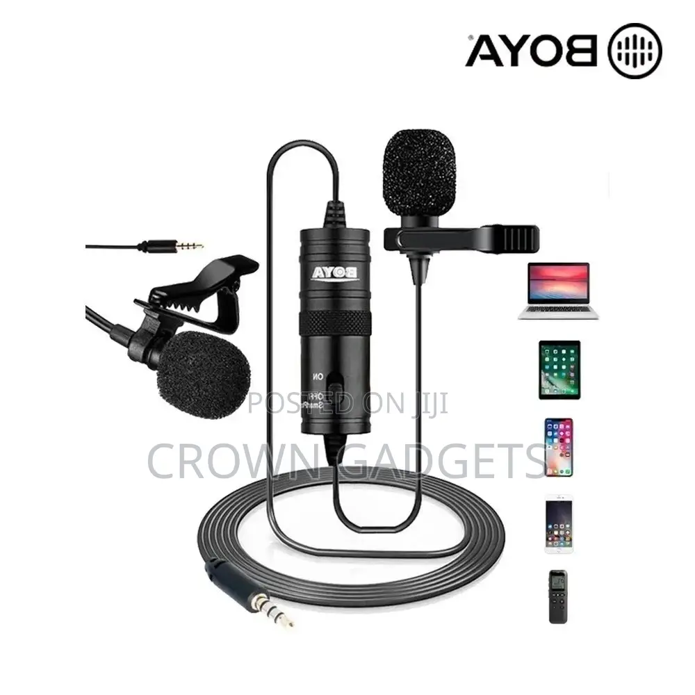 BOYA BY-M1 Clip-On Microphone for DSLR Camera/ Smartphone/