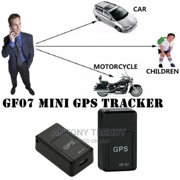 Black Mini Magnetic GPS Tracker With Microphone Gf-07