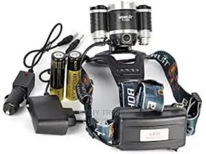 Headlamps Headlight Waterproof 6000 Lm LED Emitters 4 Mode W