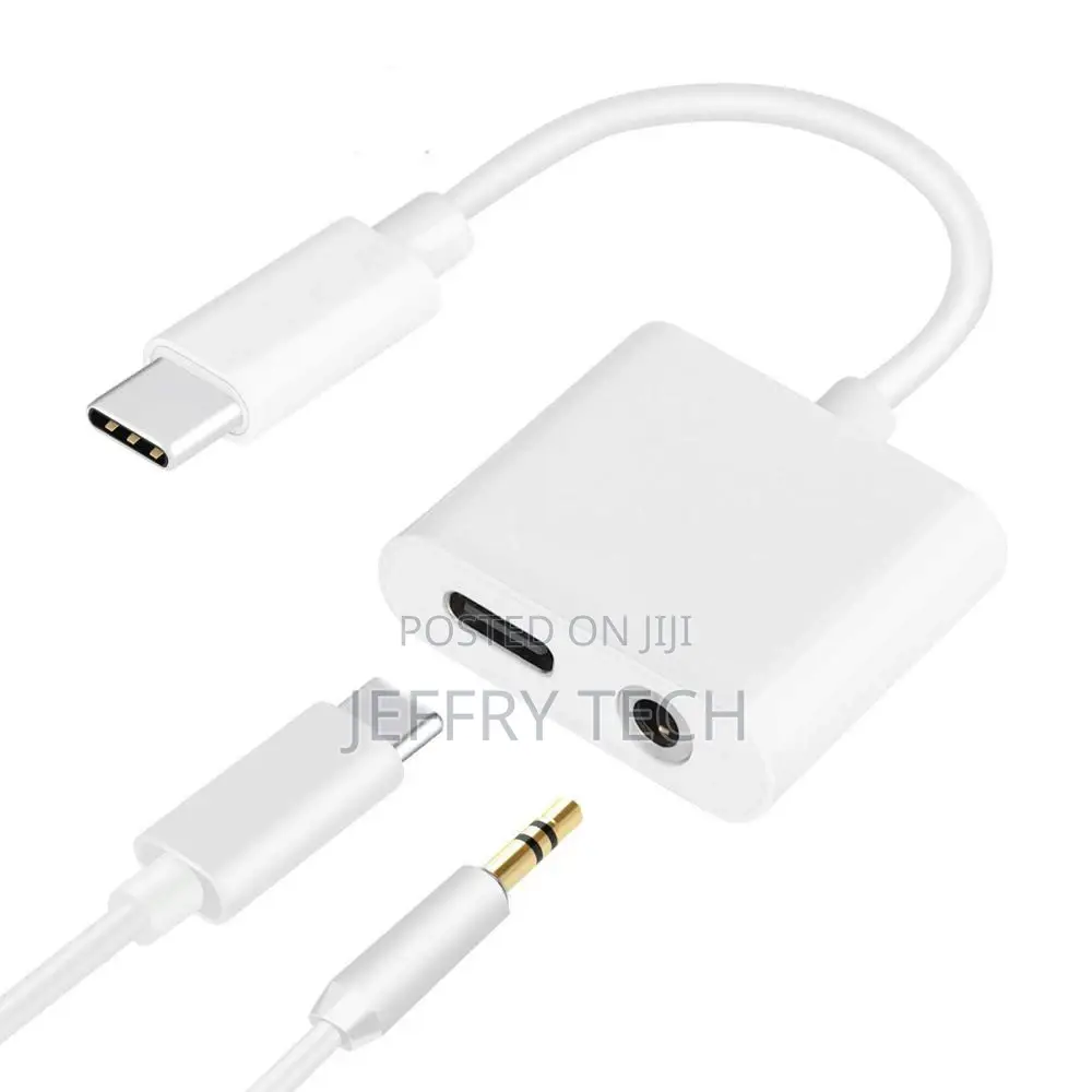 PD Fast Charger 2 in 1 USB Type C Male to 3.5mm Female Stere