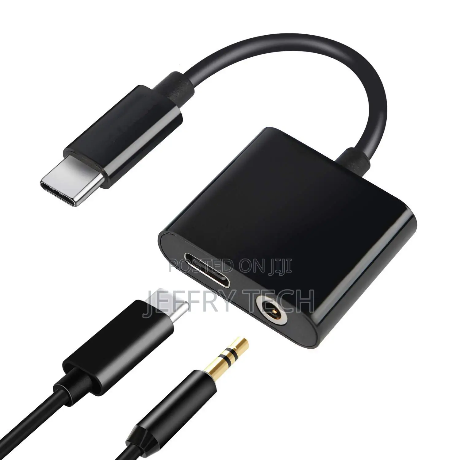 PD Fast Charger 2 in 1 USB Type C Male to 3.5mm Female Stere