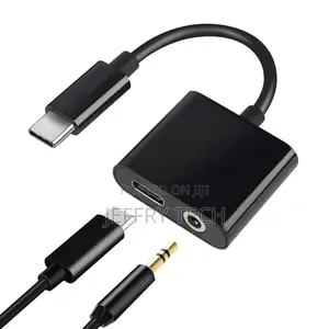 PD Fast Charger 2 in 1 USB Type C Male to 3.5mm Female Stere