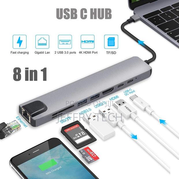 Usb Type C Hub 8 in 1 Usb Hub Multi Function Adapter for Mac - main view