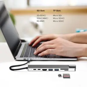 Usb Type C Hub 8 in 1 Usb Hub Multi Function Adapter for Mac