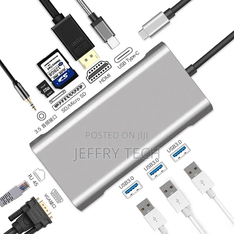 10-In-1 Type C to HD Multi-Function Docking Station Usb Hub