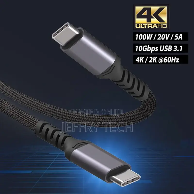 High Quality Type-C to Type-C With Pd Function Cable 100w Ty