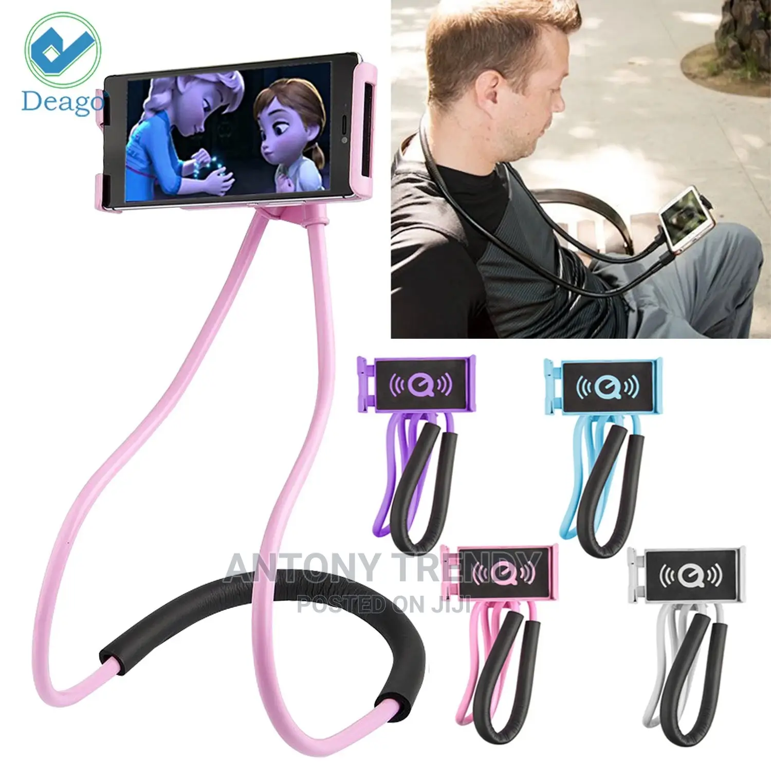 New Lazy Neck Mobile Phone Stand, 360 Degree Flexible \