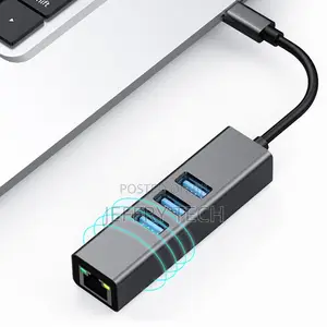 3 Port USBC 3.0 Gigabit Ethernet Lan RJ45 Network Adapter Hu