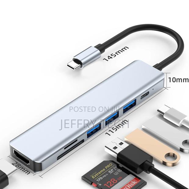 5 Ports Multimedia 4K C 5 IN 1 Type C With SD TF Card Reader - main view