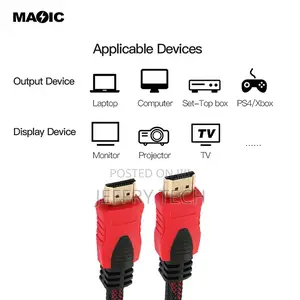 20M Braided HDMI to HDMI AM-AM Audio Video Cable Supports 3