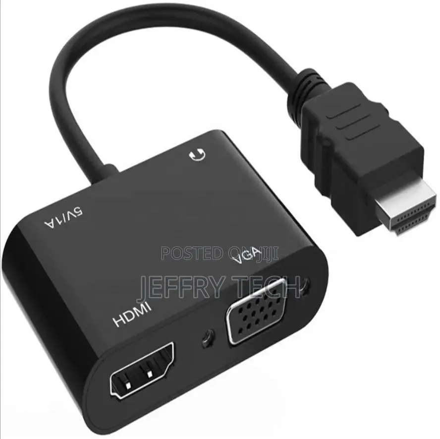 Full HD HDMI VGA Adapter 4 in 1 to HDMI VGA Audio Power Port