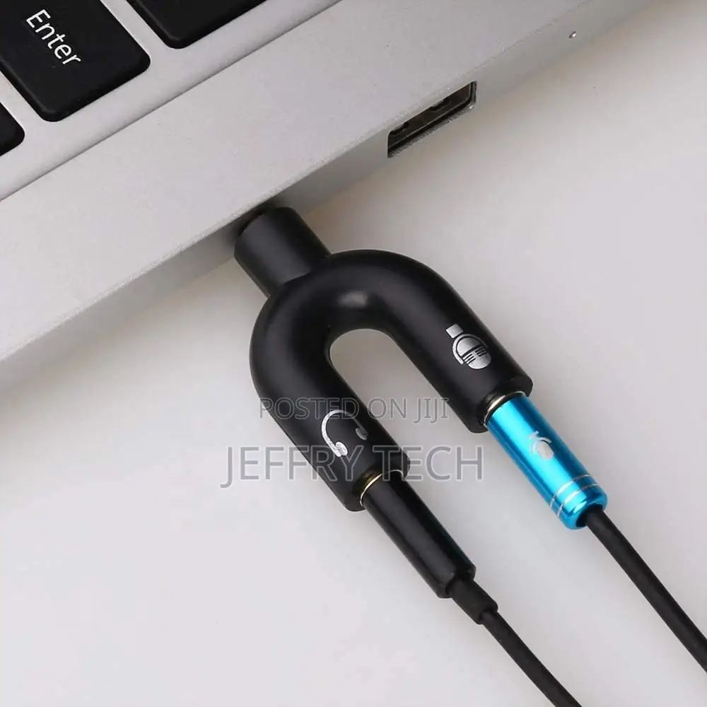 Stereo Audio Splitter Jack 1 Male to 2 Female to Headphone E