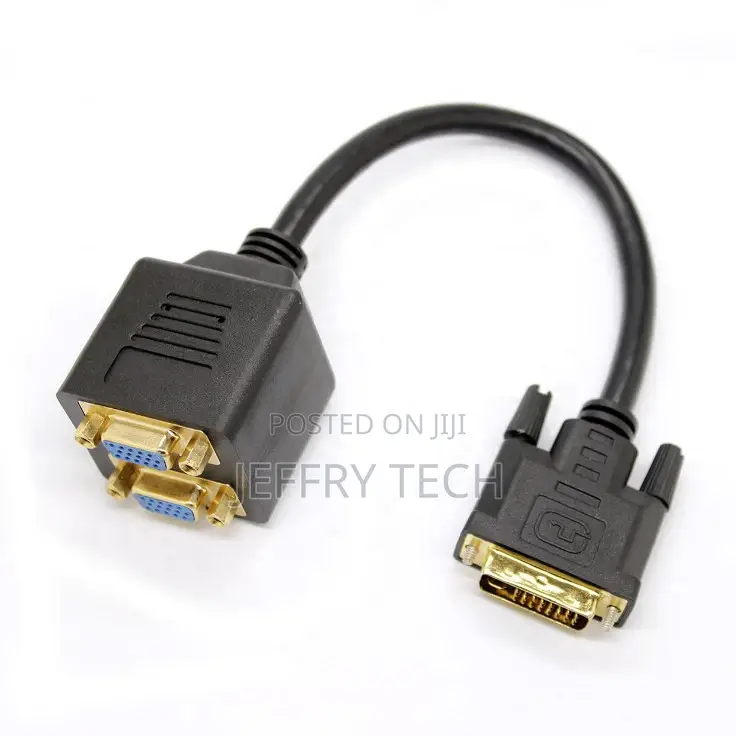 DVI 24+5 Male to Dual VGA Female Converter Adapter VGA Twins