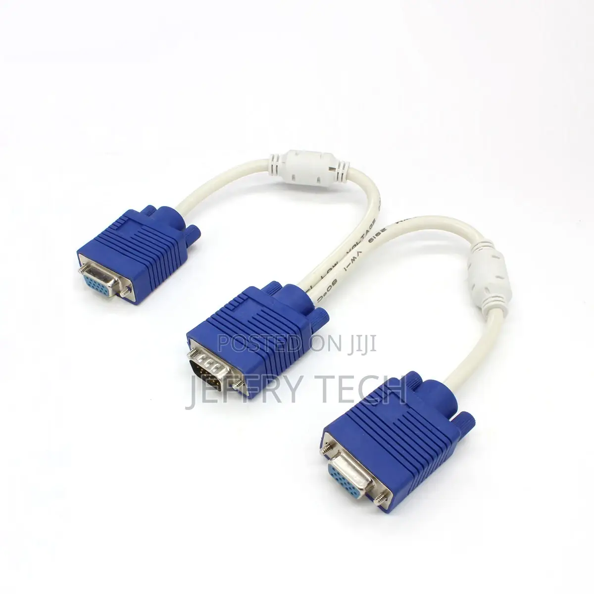 30cm VGA 15pin Dual Monitor Splitter Y Cable 1 Male to Dual