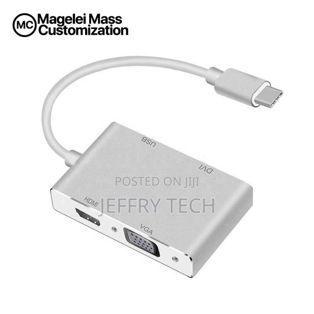 USB 3.1 Type C Hubs 4 Pin 1 USB3.0 DVI VGA HDMI 4K for Macbo