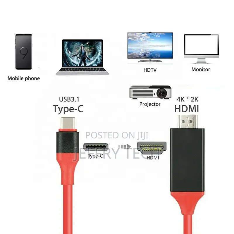2m 4k Usb 3.1 Typ C to Hdmi Converter Cables Usb Type C to H