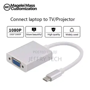 USB3.1 Type C to VGA Adapter Converterhd Connection 4.0MM 24