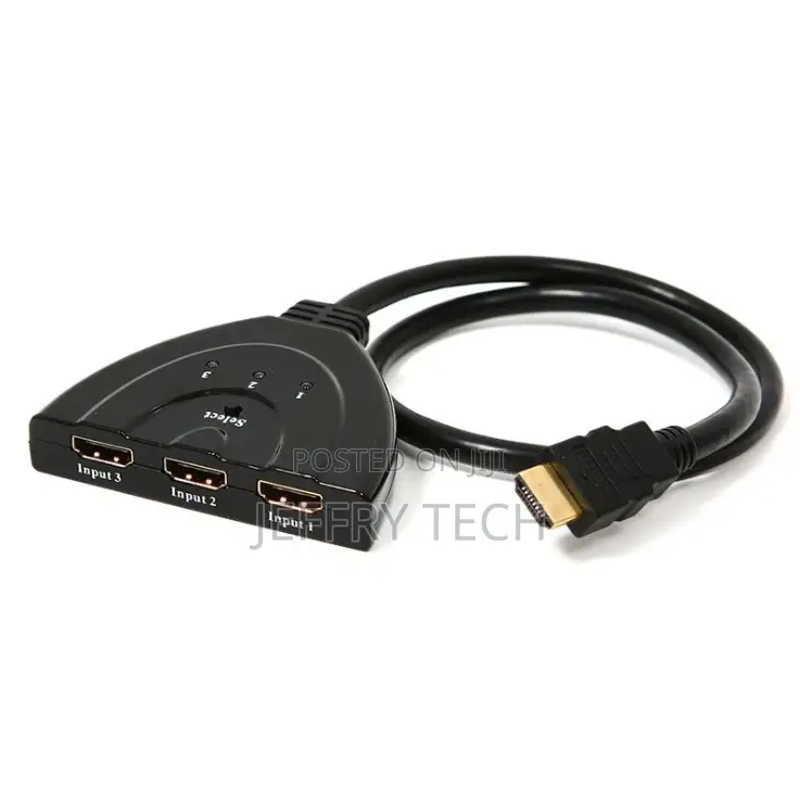 3 in 1 HDMI Switcher With Cable Supports 3D, 1080P, HD Audi
