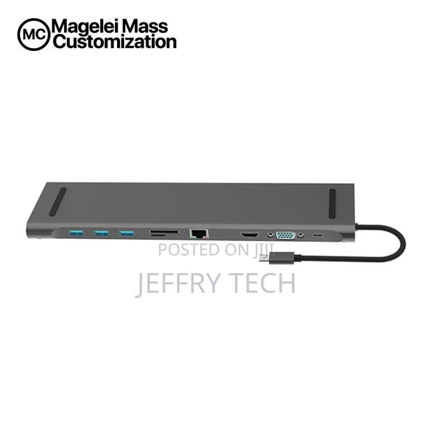 USB C Hub 10 in 1 Type C to HDMI VGA 3*USB 3.0 RJ45 Gigabit
