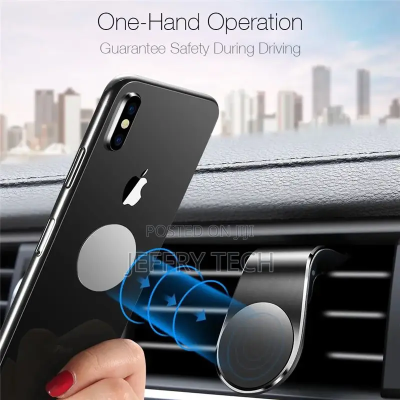 Shape L-type Air Vent Universal Aluminum Magnetic Car Phone