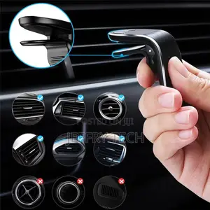 Shape L-type Air Vent Universal Aluminum Magnetic Car Phone