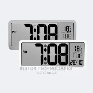 14 Inch LCD Digital Wall Alarm Clock Large With Dual Alarm