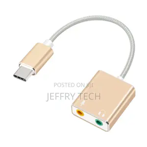 External USB Sound Card Type-c To Headphone 3D Stereo USB Au
