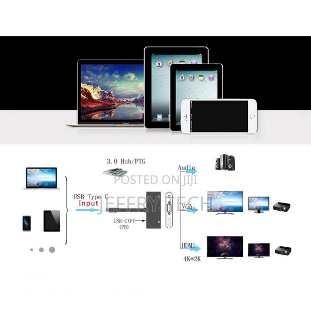 Type C to 4K HDMI VGA Audio Usb-C Pd Usb3.0 Hub Data Transf - thumbnail 4