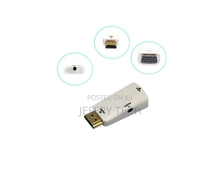 HDMI Male to VGA 15 Pin Female Adapter HD 1080P Audio Cable