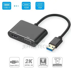USB 3.0 to HDMI VGA Adapter Cable USB3.0 Multiport Dual Outp