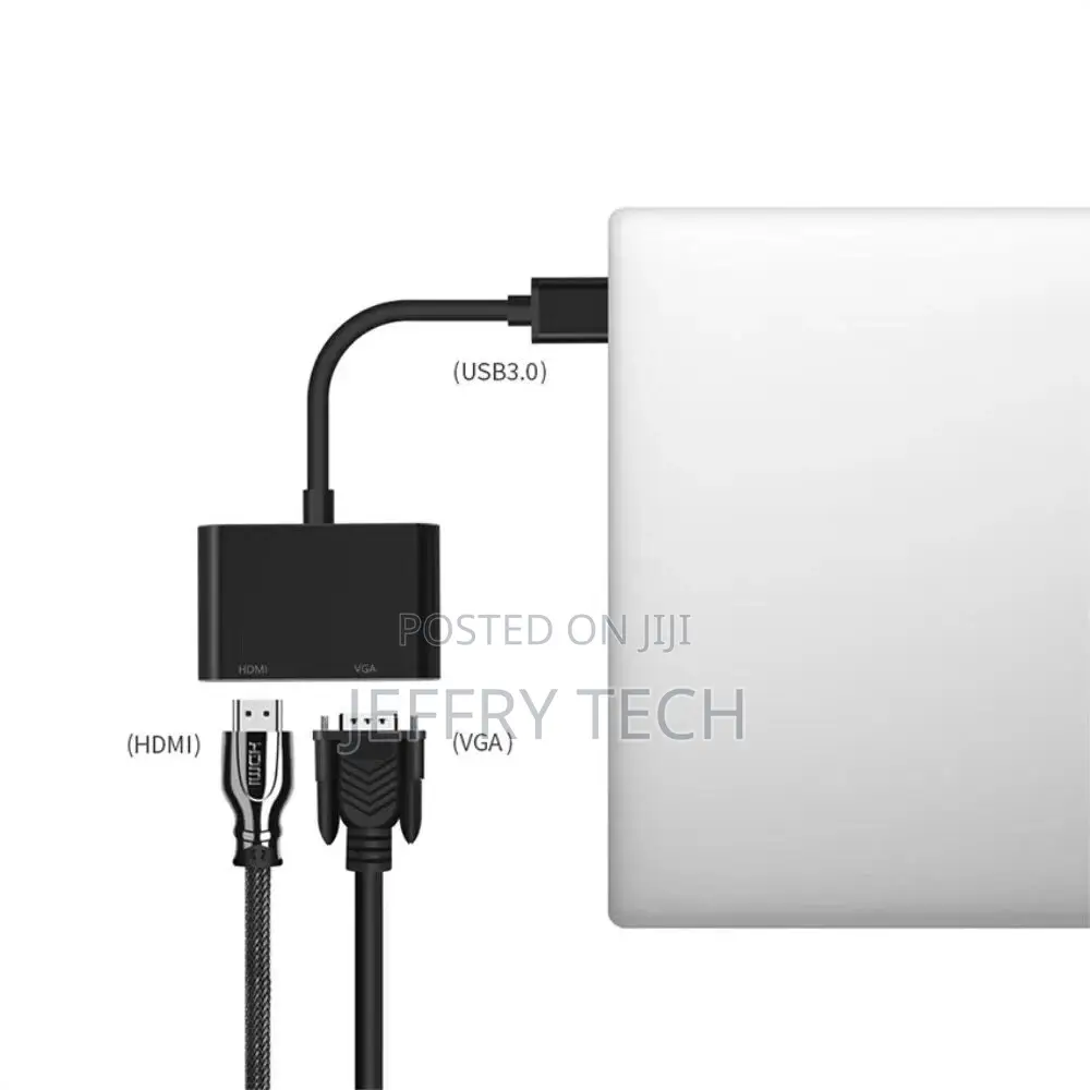 USB 3.0 to HDMI VGA Adapter Cable USB3.0 Multiport Dual Outp