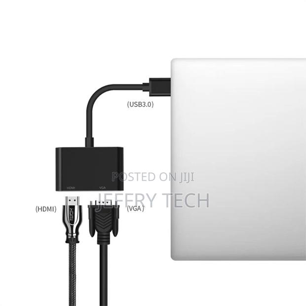 USB 3.0 to HDMI VGA Adapter Cable USB3.0 Multiport Dual Outp - thumbnail 4