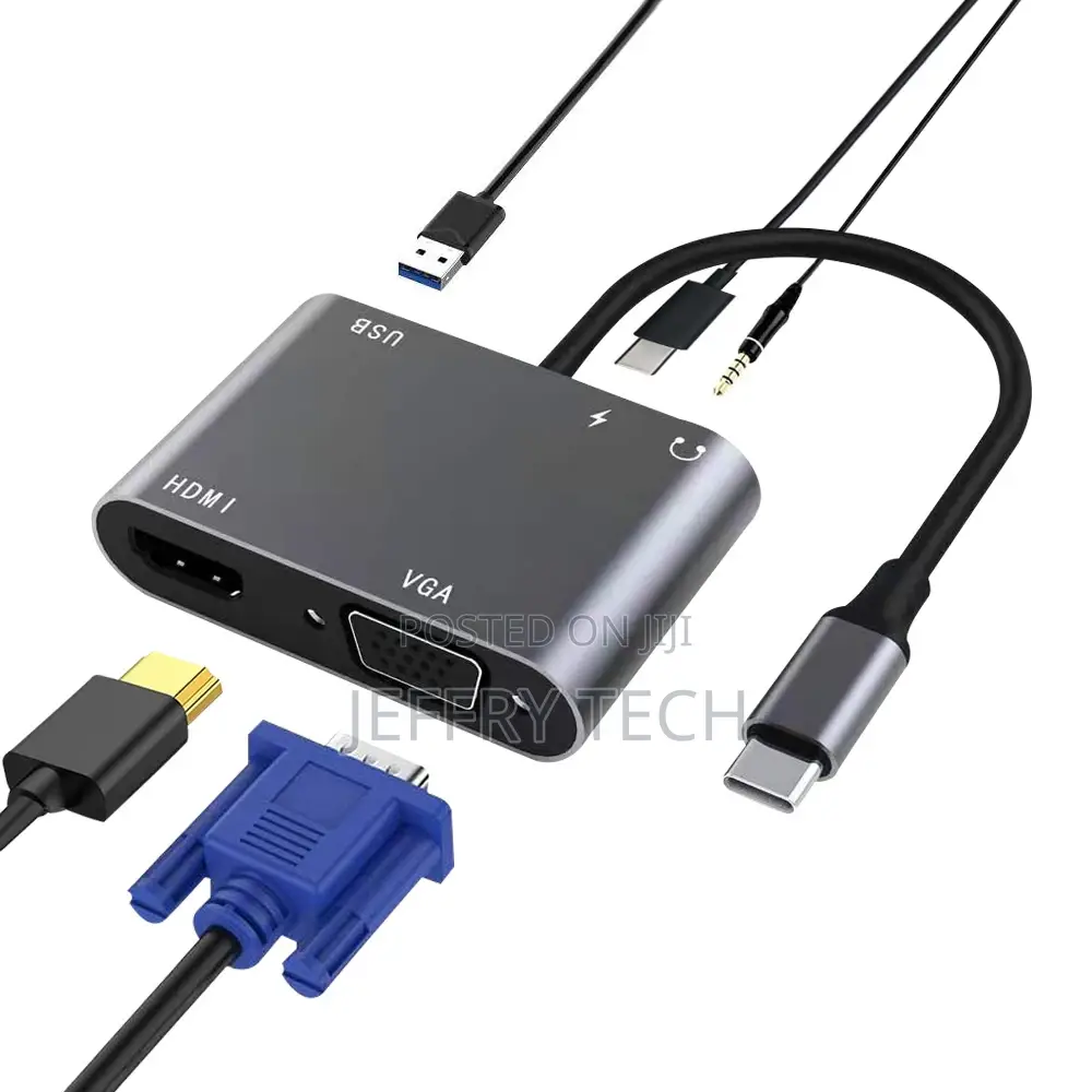 5 in 1 2 in 1 USB 3.1 USB-C Type C to HDMI VGA Digital AV 