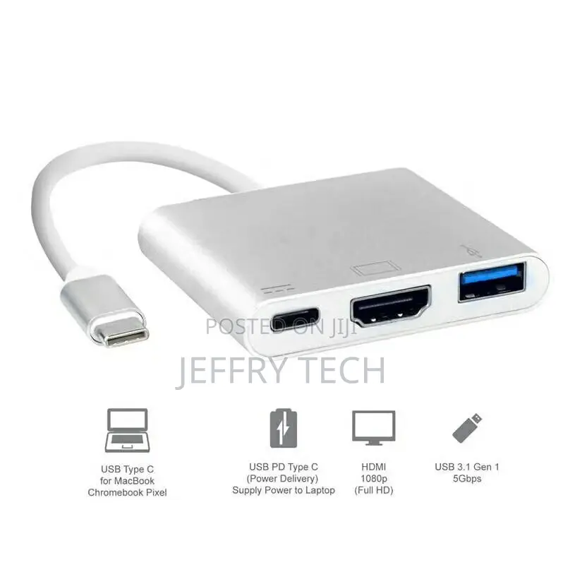 Type C 3.1 to HDMI/ USB3.0/Type C Power Supply Female Multip