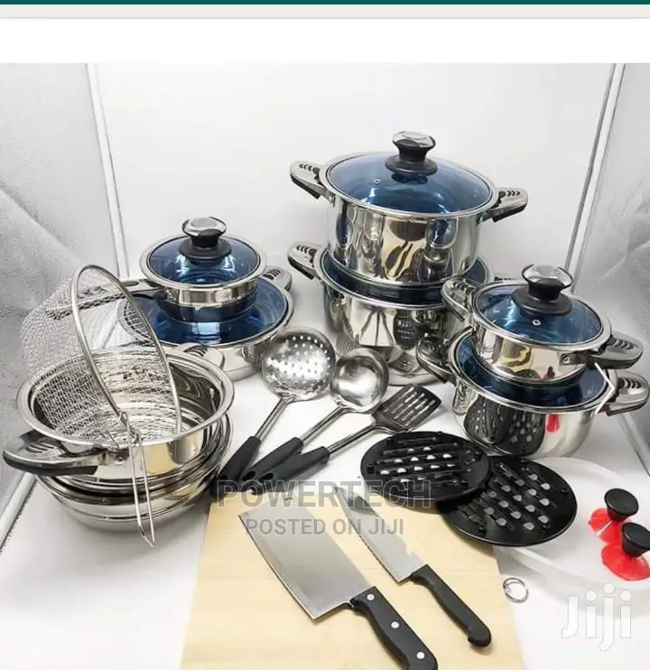 Marwa 30 Pieces Stainless Steel Cookware Set.